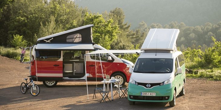 Op de autosalon van Madrid presenteert Nissan een elektrische camper op basis van de e-NV200